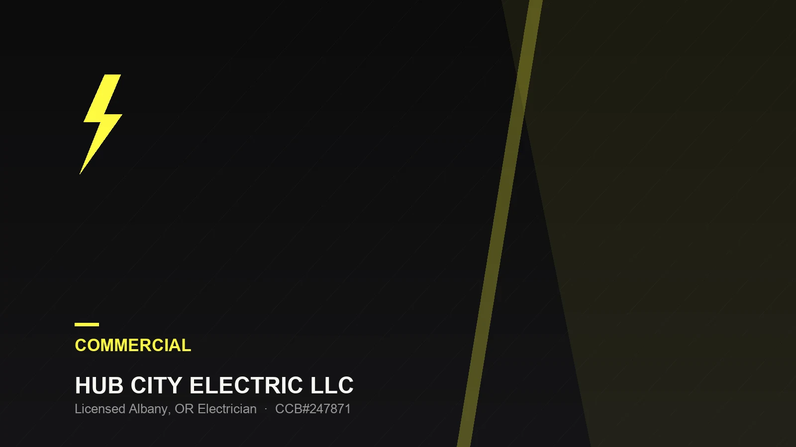 Commercial electrical work in a downtown Corvallis, Oregon storefront